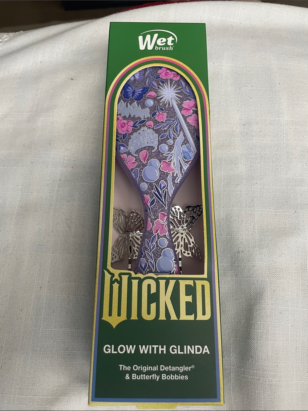 Wet Brush Wicked 'Glow with Glinda' Purple Floral Detangler & Butterfly Bobbie’s